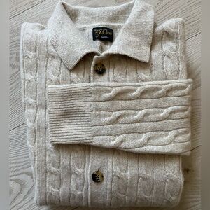 Heavyweight cashmere cable-knit cardigan sweater
J. Crew